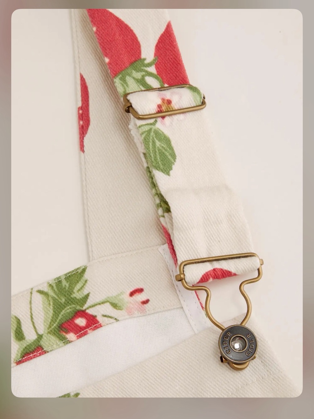 COTTON-BLEND SQUARE NECK STRAWBERRY WIDE LEG JUMPSUIT OVERALLS M - Picture 4 of 12